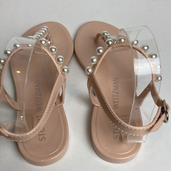 Stuart Weitzman Goldie Pearly Stud Jelly Sandal 5 Vacation Resortwear Maximalist - Picture 9 of 15